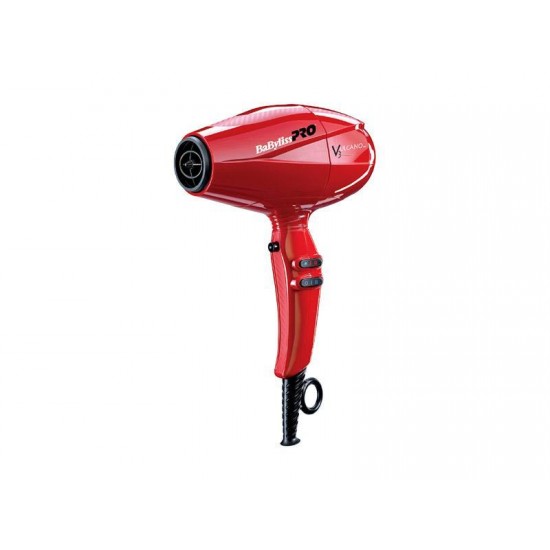 Uscator de par BaByliss Pro Vulcano Rosu 2200W