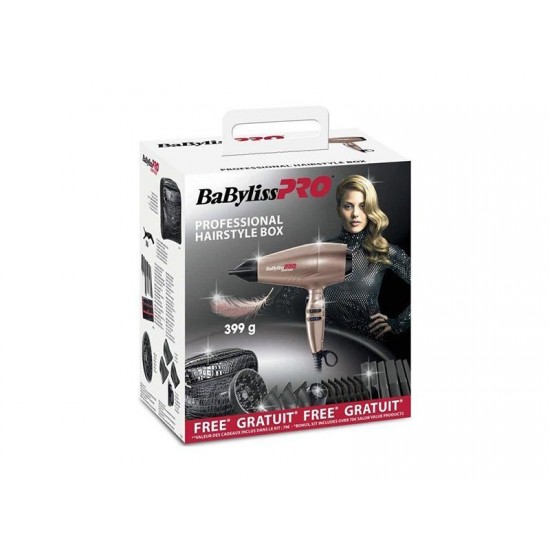 Pachet Uscator Babyliss Pro Rapido Rose gold 2200W Pachet Uscator Babyliss Pro Rapido Rose gold 2200W