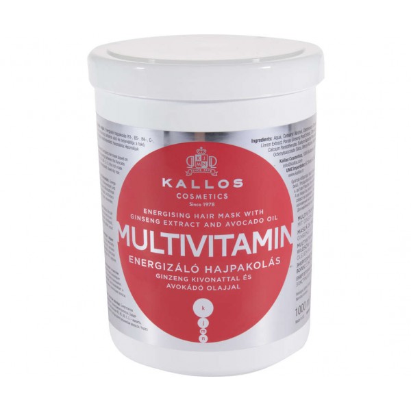 KALLOS Masca de par multivitamin cu extract de ginseng si ulei de avocado 1000ml 