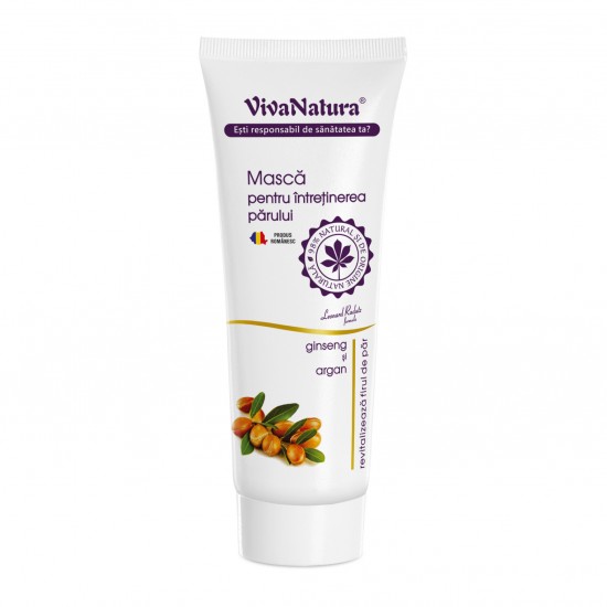 Mască de păr cu ginseng și argan 250 ml – VivaNatura