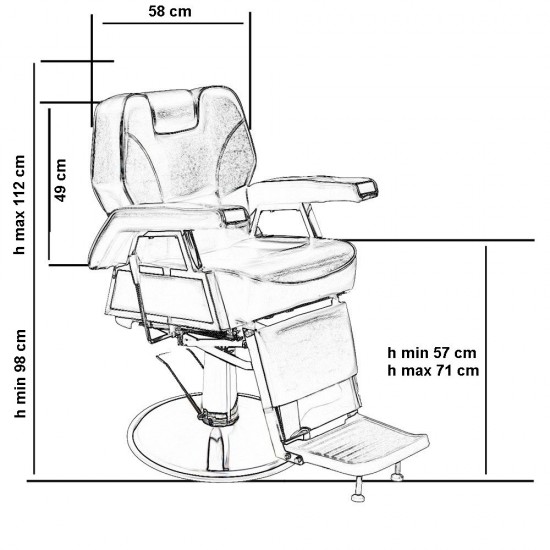 Scaun frizerie-barber Coby Black