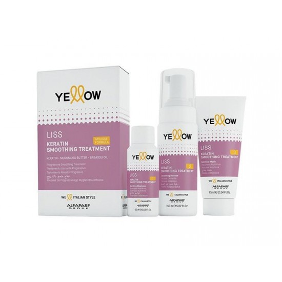 Pachet Tratament cu keratina pentru par Yellow Liss Smoothing