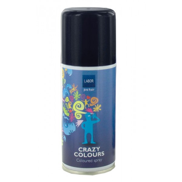 Spray semipermanent Crazy Color Negru 100ml