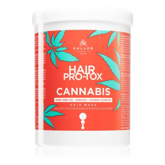 Masca de păr regeneratoare cu ulei de canepa Kallos Hair Pro-Tox Cannabis, 1000 ml